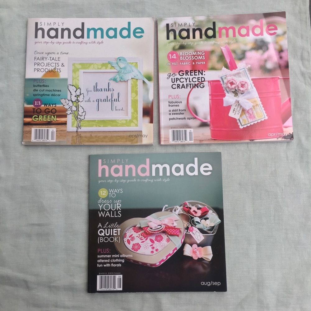 Lot of 3 issues Simply Handmade crafting magazines